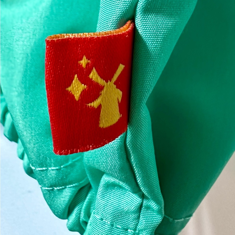 Dutch Bros 1/4 Zip Pullover Anorak Unisex Windbreaker Minty Green/yellow - Picture 5 of 9